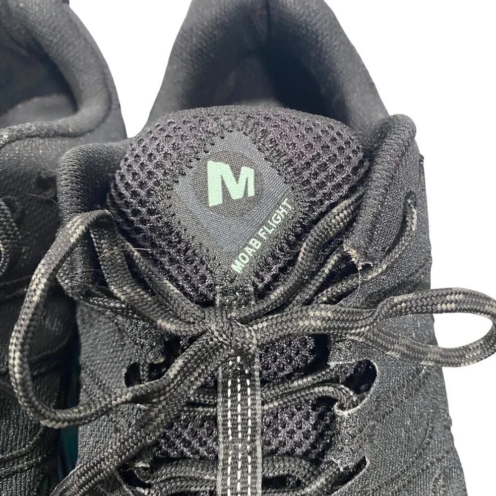 Merrell Moab flight trail Floatpro Running Shoes Black Marble Vibram Sole 8.5